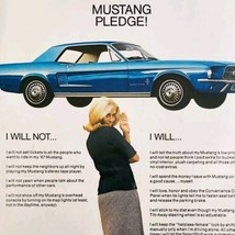 1967 Ford Mustang Advertisement Automobilia Beautiful Woman Pledge HM2M - £22.76 GBP