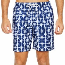 St. John&#39;s Bay Men&#39;s Swim Trunks Shorts Navy Geo Size XX-Large New - £14.21 GBP