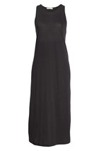 NWT Vince Pima Cotton Sleeveless Twist Back Midi in Black T-shirt Dress L $195 - £72.57 GBP