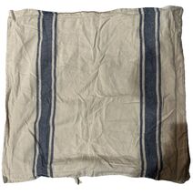 RALPH LAUREN BLUFF POINT EURO SHAM  TAN /BLUE STRIPE RARE ITEM PRE OWNED... - $89.50 CAD