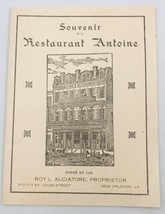 Vintage Restaurant Antoine New Orleans Louisiana Souvenir Booklet Pamphl... - £7.44 GBP