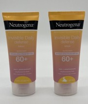 2 tubes Neutrogena Invisible Daily Defense Sunscreen SPF 60 Lotion  3fl ... - $9.74