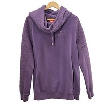Nike Sweatshirt Purple Quilted Rally Hoodie Women&#39;s Size M Cowl Neck - £21.18 GBP
