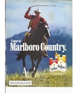 1981 Marlboro cigarettes Print Ad Cowboy Country Horse Lasso Rope 8.5&quot; x... - €17,41 EUR