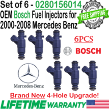 NEW Bosch OEM x6 4-Hole Upgrade Fuel Injectors for 2002-05 Mercedes C320 3.2L V6 - $235.12