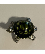 Vintage Metal Green Color Shell Silver Turtle Charm Necklace Bracelet (R3) - £21.30 GBP