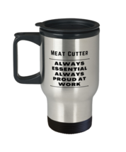 Meat Cutter  Travel Mug - 14 oz Insulated Coffee Tumbler For Office Co-W... - $19.95
