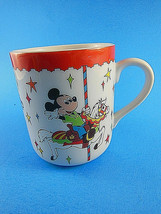 Disneyland Disney World Mug Carousel Cup Mickey Minnie &amp; Donald Japan Vi... - £7.72 GBP