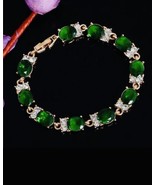 Exquisite Green Rhinestone Crystal bracelet jewellery - £4.70 GBP