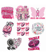 In October We Wear Pink PNG Bundle, Pink Ribbon, Breast Cancer Awareness... - $3.43 CAD