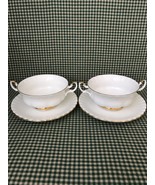 Vintage 1960s Royal Albert Val D&#39;or Footed Cream Soup Bowl with Saucer (... - $97.80 CAD