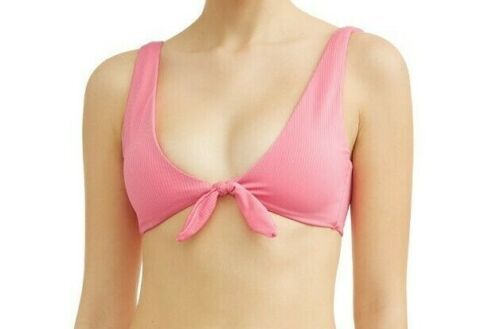 No Boundaries Juniors Swimsuit Top Medium (7-9) Myst Coral  Front Bunny Tie - $10.98