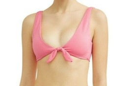 No Boundaries Juniors Swimsuit Top Medium (7-9) Myst Coral  Front Bunny Tie - £7.89 GBP