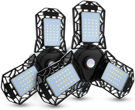 Led Garage Lights, 2 Pack Deformable Garage Ceiling Lights, CRI 80 (60W) - £11.62 GBP