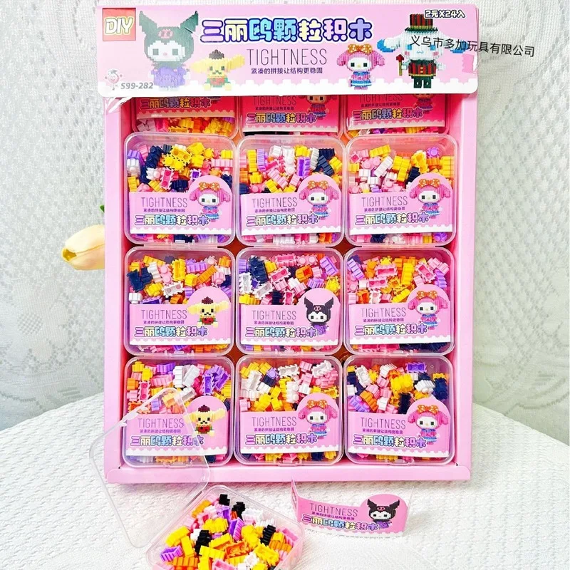 24pcs Sanrio Kuromi Melody Building Block Toys Small Cartoon Character Model - £36.95 GBP