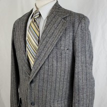 Vintage Sears Mens Store Sport Coat Jacket 42S Wool Weave with Stripe Tw... - £24.03 GBP