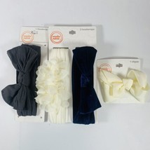 Infant Toddler Hair Accessories- Headwraps, Bows, Clip Ivory, Navy Charcoal Gray - £7.94 GBP