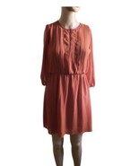 Sweet Storm Dress Orange Coral Spice Color Woman Small Elastic Sleeves &amp;... - £17.40 GBP