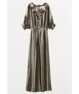 ZARA BNWT 2025. GREY GREEN SATIN LACE DRESS. 1758/663/916 - $204.92