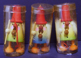 Miniature Wooden SMOKER ORNAMENTS Lot of 3 New Old Stock 1970s/80s - $20.00