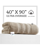 Extra Large Bath Towel - Oversized UltraBath Sheet - 100% Cotton - TAUPE... - $54.86 CAD