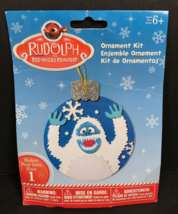 Abominable snowman Rudolph red nosed reindeer ornament kit, foam Christmas craft - £7.95 GBP