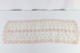 Vintage Antique Japan Hand Embroidered Cherry Blossom Silk Lace Sheer Sc... - $69.25