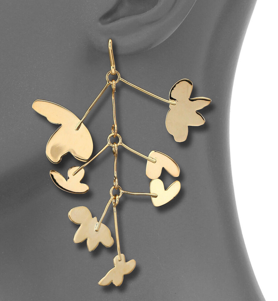 Marc Jacobs Mismatch Statement Earrings Oro Wildflower Asymmetrical New $98 - $93.06