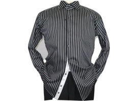 Men Shirt J.Valintin Turkey-Usa 100% Egyption Cotton Axxess Style 1594-14 Black image 7