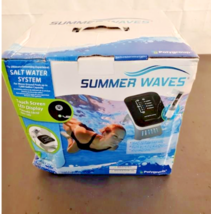 SUMMER WAVES SALT WATER SYSTEM FOR ABOVE GROUND POOLS W/ TOUCH LED DISPL... - £115.62 GBP
