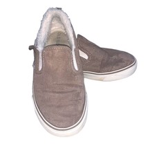 Preppy Slip On Suede Look Sherpa Lined Kids Shoe Sneaker Girls Size 12 W... - £6.22 GBP