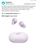 Soundcore Space A40 Wireless Earbuds Auto-Adjustable Active Noise Cancel... - $62.39 CAD