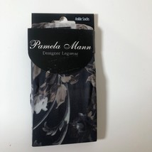 Pamela Mann Ankle Socks Twilight Print Black White Made in Italy - $5.48