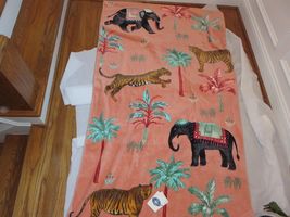 John Robshaw Shiva Ginger Oversized Cotton Beach Towel 40"x70 - $53.71