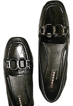 Authentic prada vintage black patent leather loafer size 37 - £77.97 GBP