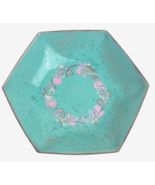 Handmade Blue Enameled Metal Trinket Dish Plate Paradise Guild Studio Ar... - $49.49