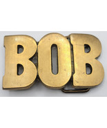 Name &#39;BOB&#39; Solid Brass Metal Belt Buckle R.O.C. Taiwan D-840 1970s 1.5&quot; ... - £21.62 GBP