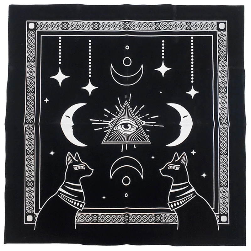 60x60cm/49x49cm Altar Tarots Cloth Pentacle Tarots Game Tablecloth d Game Playin - £77.65 GBP