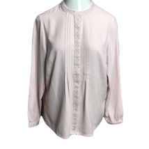 Fair Lady Vintage Button Up Classy Shirt ~ Sz 10  ~ Long Sleeve ~ Pink - £13.43 GBP