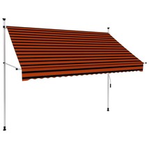 vidaXL Retractable Awning Orange Polyester with PU coating 98.4 in width - $141.27