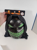 NEW Black Green Light Up Halloween Mask Ghoul Adult One Size Fits Most C... - $16.99