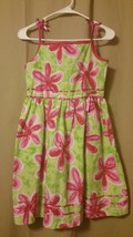 BERI BLUE - GREEN WITH PINK FLOWERS DRESS SIZE 16.5       B2/ - £11.41 GBP