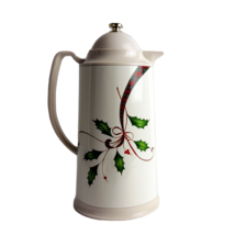 Lenox Holiday Nouveau Thermal Carafe Holly Berry Ribbon Christmas - £10.86 GBP