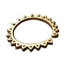 Chibi Jewels New York Ring Adjustable Gold Handcrafted Triangle Cut Out Brass - £34.61 GBP