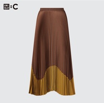 Uniqlo C Pleated Skirt Brown Size Small - £79.04 GBP