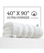 Extra Large Bath Towel - Oversized Ultra Bath Sheet - 100% Cotton - WHIT... - $54.86 CAD