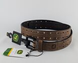John Deere Men Genuine Leather Belt Brown Double Prong Buckle Size L 38-... - $27.99