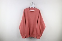 Vtg 90s Streetwear Womens 3XL Distressed Blank Crewneck Sweatshirt Blush Pink - £35.56 GBP