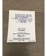 Boy Scout BSA 75th Anniversary Scoutmaster Troop 806 Membership Card Cor... - $13.63 CAD