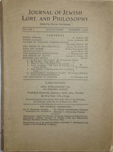 Journal of Jewish Lore and Philosophy, Cincinnati, OH, 1919 [Newspaper] - £77.58 GBP